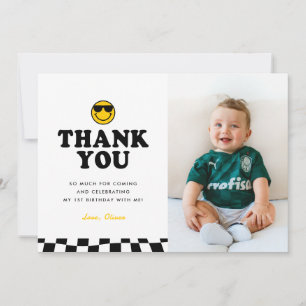 Carte De Remerciements Mignonne un Cool mec Bonne photo garçon 1er annive
