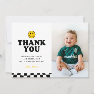 Carte De Remerciements Migny One Happy Dude Happy Photo Boy 1er Anniversa