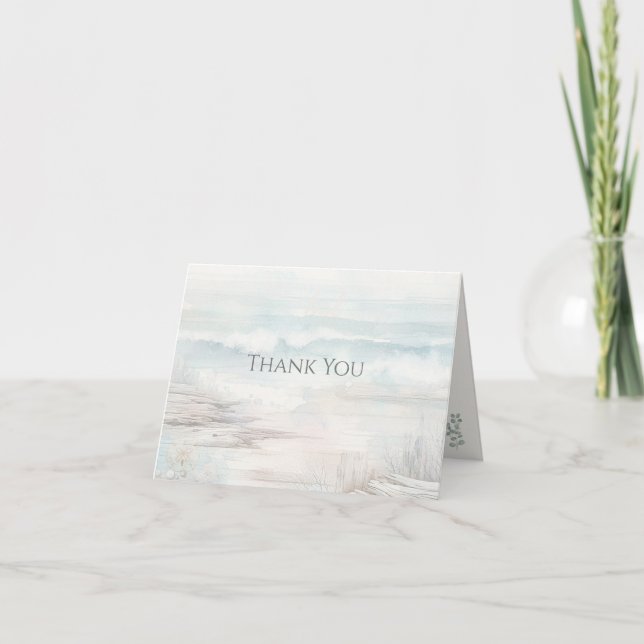 Carte De Remerciements Minimal Coastal Thank You Card (Devant)