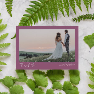 Carte De Remerciements Minimaliste 2 Mariage de calligraphie photo