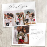 Carte De Remerciements Minimaliste 4 Mariage de calligraphie photo<br><div class="desc">Un carte de remerciements moderne au design élégant</div>