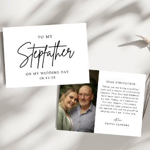 Carte De Remerciements Minimaliste à mon beau-père le jour de mon mariage