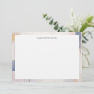 Carte De Remerciements Minimaliste Abstrait Pastel Élégant