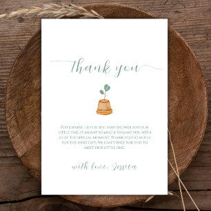 Carte De Remerciements Minimaliste Bohème Little Sprout Garden Baby Showe