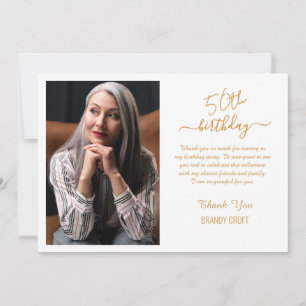 Carte de remerciements minimaliste d'anniversaire 