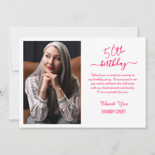 Carte de remerciements minimaliste d'anniversaire 
