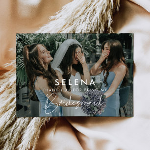 Carte de remerciements minimaliste de la servante 