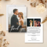 Carte De Remerciements Minimaliste épaisse typographie Mariage Photos<br><div class="desc">Express votre gratitude dans le style avec le minimaliste Elegant Typography Mariage 3 Photos Cartes de remerciements. Ces modèles personnalisés offrent un moyen élégant et polyvalent de transmettre votre appréciation à vos proches qui ont partagé votre journée spéciale. Les modèles ont un design propre et moderne, vous permettant de présenter...</div>
