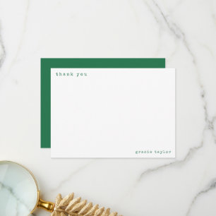 Carte De Remerciements Minimaliste Machine à Écrire Rétro Personnalisée V