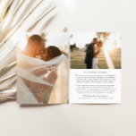 Carte de remerciements minimaliste moderne 2 Maria<br><div class="desc">Le design présente une police manuscrite et un design moderne minimaliste. Conçu pour coordonner avec pour la collection de Faire-part de mariage "SERENA". Pour modifier les détails,  cliquez sur "Personnaliser ce modèle". Afficher le lien de collection sur cette page pour voir tous les éléments correspondants dans cette belle conception</div>