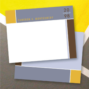 Carte De Remerciements Minimaliste Mondrian Moderne Blocs de Couleurs Dip