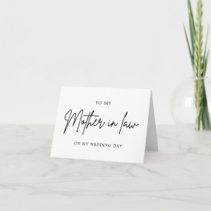 Carte De Remerciements Minimaliste Pour Ma Mère En Droit Le Jour De Mon M