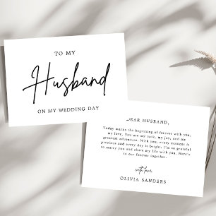 Carte De Remerciements Minimaliste Pour Mon Mari Le Jour De Mariage