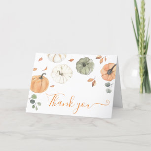 Carte De Remerciements Minimaliste Un Baby shower Un Peu Citrouille