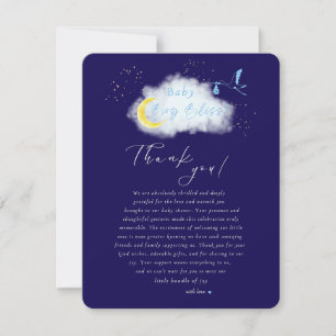Carte De Remerciements Minuit Blue Starlit Baby Boy Bliss Stors Special