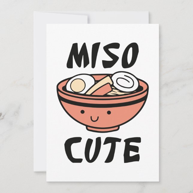 Carte De Remerciements Miso Cute (Devant)