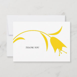 CARTE DE REMERCIEMENTS MOD JAUNE MARIAGE TULIP