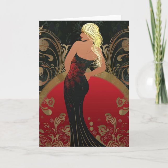 CARTE DE REMERCIEMENTS MODE ESQUE #4 (Devant)