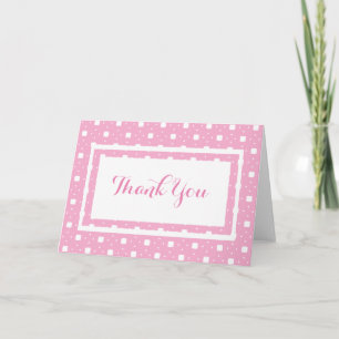 Carte de remerciements modelé par rose de bébé
