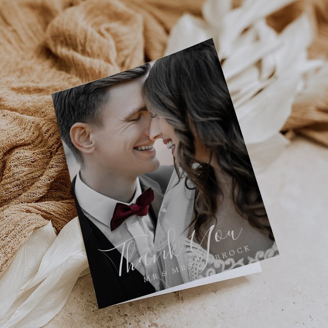 Carte de remerciements Modèle photo minimaliste (Créateur téléchargé)