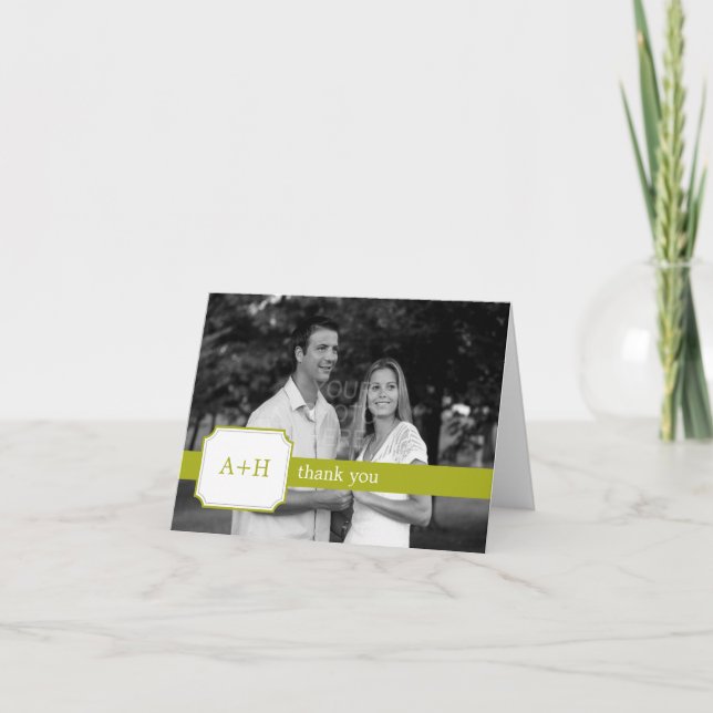 Carte De Remerciements Modern Band Thank You Cards (Lime) (Devant)