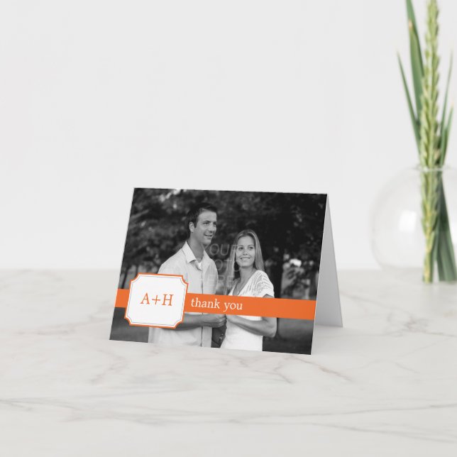 Carte De Remerciements Modern Band Thank You Cards (Orange) (Devant)