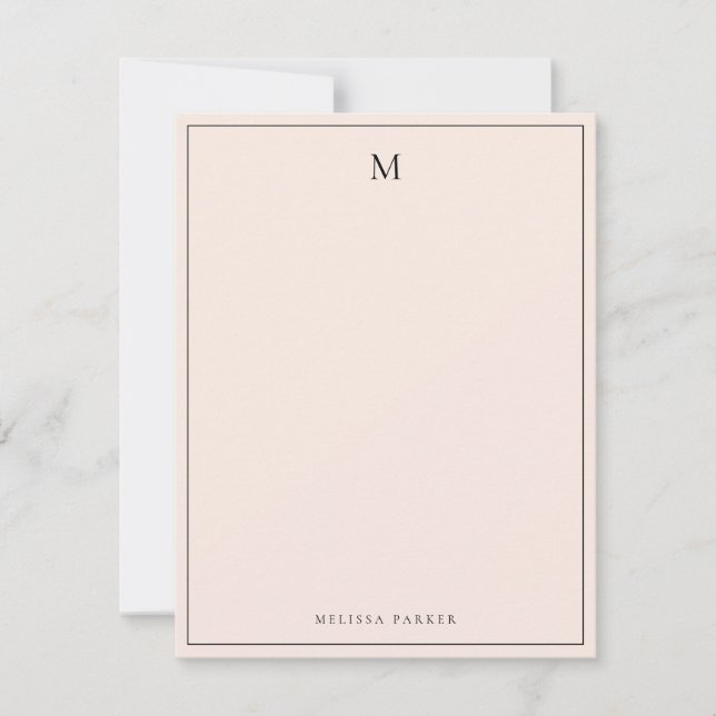 Carte De Remerciements Modern Blush Pink Professional  (Devant)