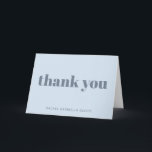 Carte De Remerciements Modern Bold Glacier Blue Personalized Bat Mitzvah<br><div class="desc">This thank you note features a cool icy blue background paired with bold modern serif typography for a clean, stylish look that feels both current and timeless. The simple front design keeps the message clear and heartfelt, making it easy to use for bat mitzvahs, showers, birthdays, or everyday gratitude. Personalize...</div>