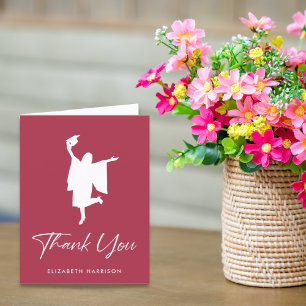 Carte De Remerciements Modern Graduation Thank You Card