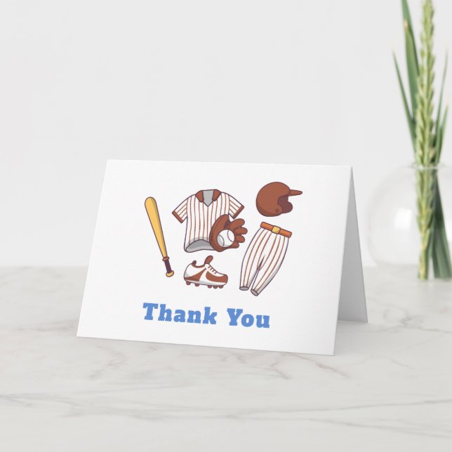 Carte De Remerciements Modern Little Slugger Baseball Sport Baby Shower  (Devant)