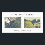 Carte De Remerciements Modern Love And Thanks Mariage Photo Collage<br><div class="desc">Collage photo Mariage Merci moderne</div>