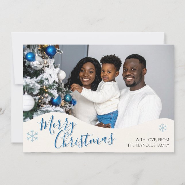 Carte De Remerciements Modern Personalized Flat Christmas Greeting Card (Devant)