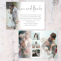 Modern Script 6 Photos Wedding Love Thanks