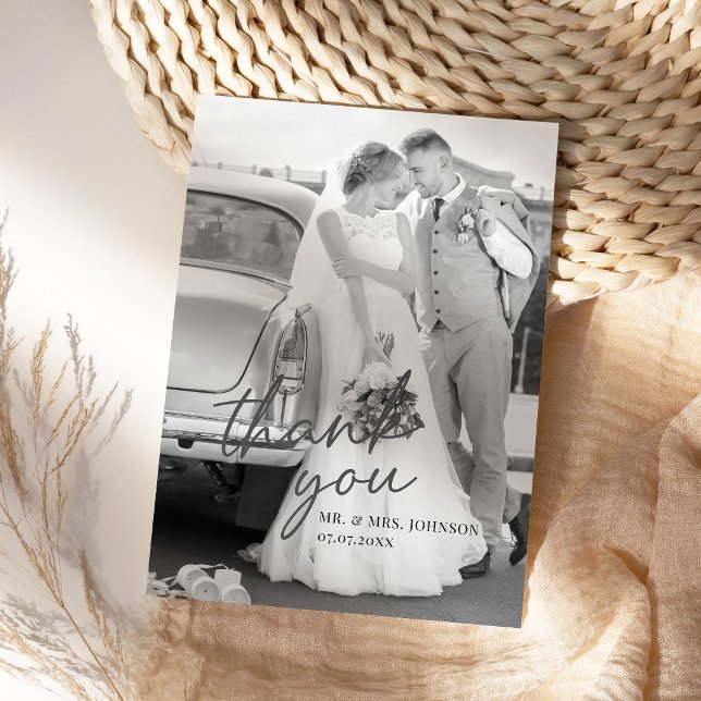 Carte de remerciements moderne avec photo (Créateur téléchargé)