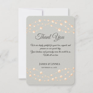 Carte De Remerciements Moderne Blush ivoire Romantique Pearl Neutre Maria