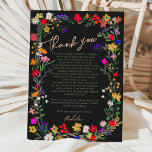 Carte De Remerciements Moderne chic boho brillant fleurs sauvages graduat<br><div class="desc">Envoyez votre sincère remerciement pour votre fête de remise de diplômes avec notre carte de remerciements de fleurs sauvages chic et chic moderne. Avec ses tons roses, rouges, verts et violets, ses fleurs botaniques inspirées des jardins rustiques fleur sauvage et aquarelle, sa subtile verdure et sa typographie boho moderne sur...</div>