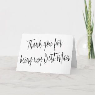 Carte De Remerciements Moderne Chic "Merci d'être mon témoin"