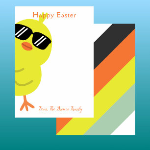 Carte De Remerciements Moderne Chic Mignon Poule Fête de Pâques