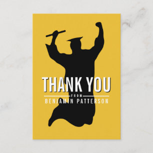 Carte de remerciements moderne d'obtention du