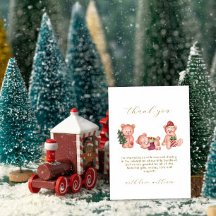 Carte De Remerciements Moderne Hiver Il Fait Froid Dehors Ours Baby Showe