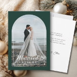 Carte De Remerciements Moderne Minimaliste 1 Photo Marié & Bright Noël<br><div class="desc">Carte de Noël moderne et minimaliste 1 Photo "Marié & Bright".</div>