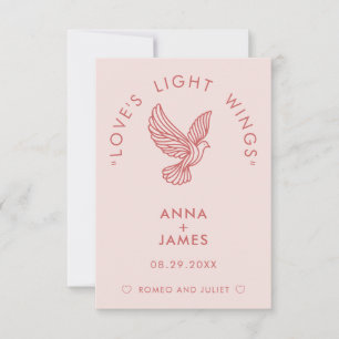 Carte De Remerciements Moderne minimaliste Élégant Roméo et Juliet Mariag