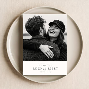 Carte De Remerciements Moderne minimaliste Mariage photo simple