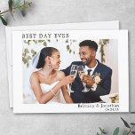 Carte De Remerciements Moderne Minimaliste Simple Mariage Meilleur Jour J<br><div class="desc">Moderne minimaliste Simple Meilleur Jour jamais Mariage Mariée et Carte de remerciements photo</div>