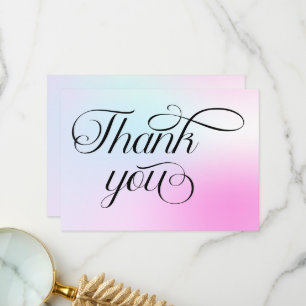 Carte De Remerciements Moderne Pastel Pink Cloud Neuf Baby shower