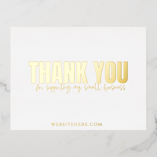 Carte de remerciements moderne pour petites entrep (Recto)