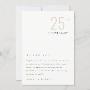 Carte De Remerciements Moins Gras Dusky Blush Tous Les Anniversaires De L