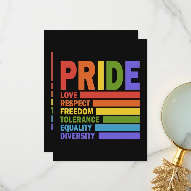 Carte De Remerciements Mois de la fierté LGBT (Devant/Arrière en situation)