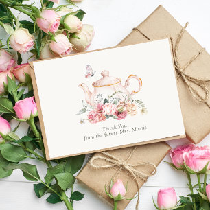 Carte De Remerciements Moment du thé pour la mariée
