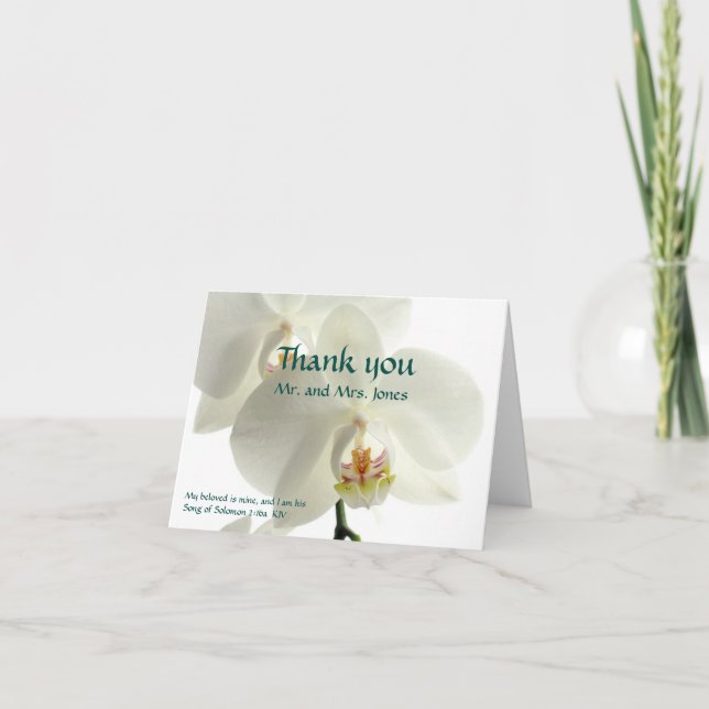 Carte De Remerciements Mon bien-aimé est à moi. (Devant)